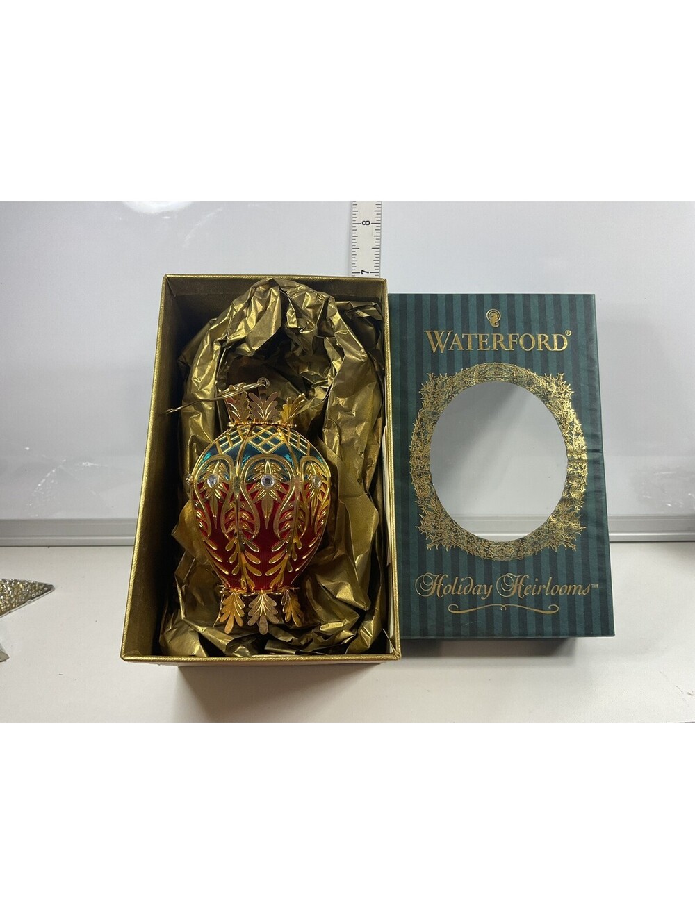 Waterford Royal Peacock Jeweled Egg Ornament